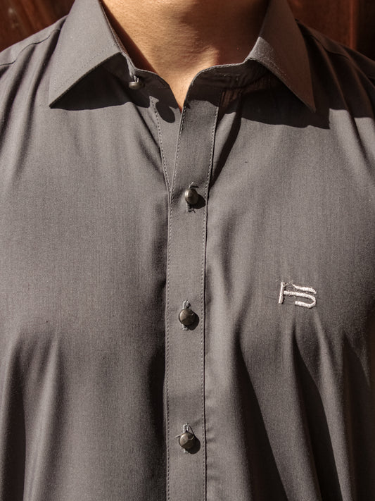 Charcoal Grey Kameez Shalwar