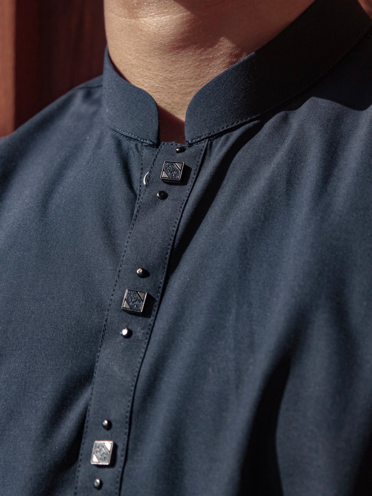 Navy Blue Kameez Shalwar
