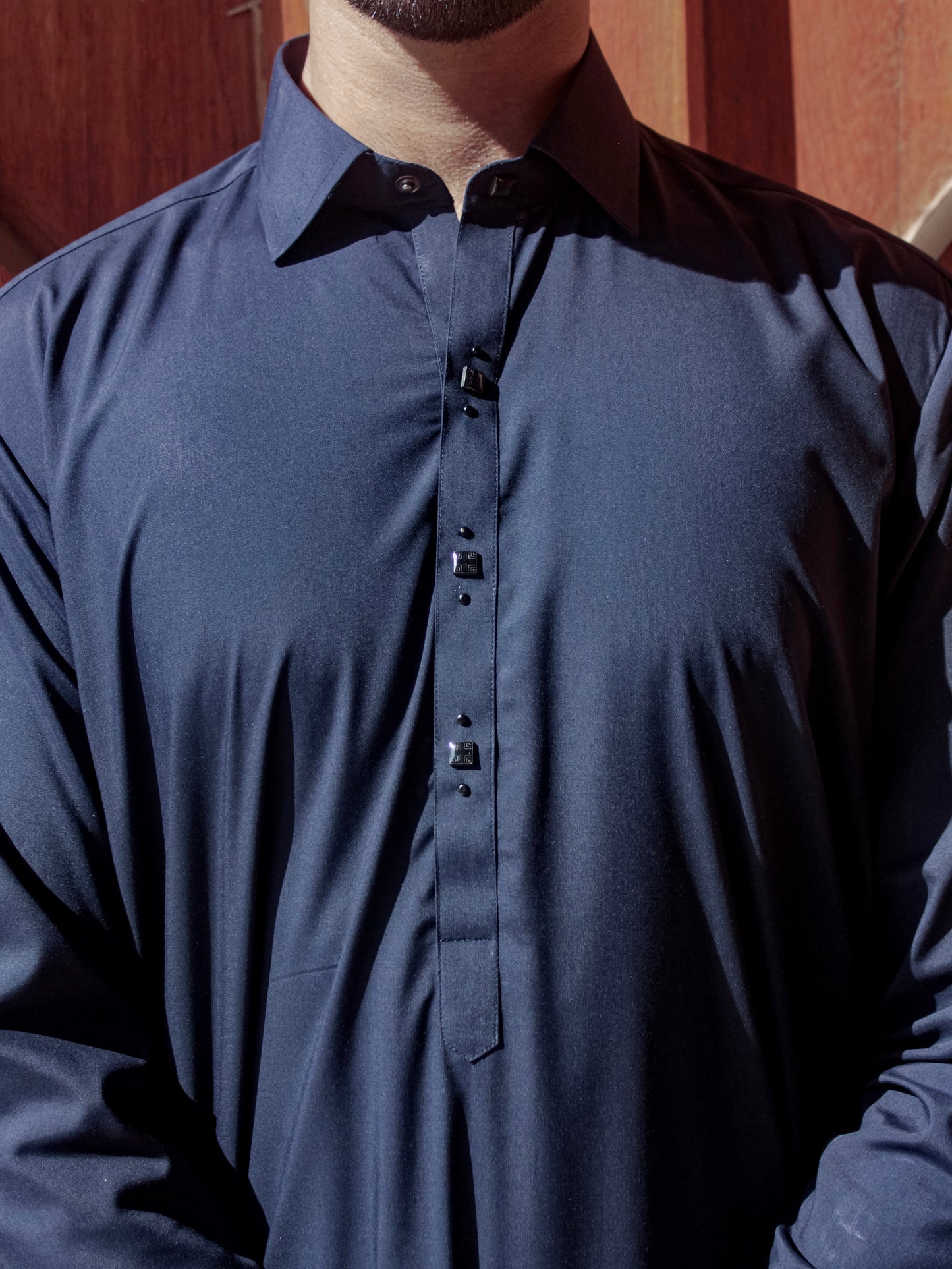 Navy Blue Kameez Shalwar